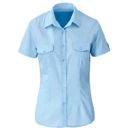 Ladies Short Sleeve Kensington Shirt Light Blue